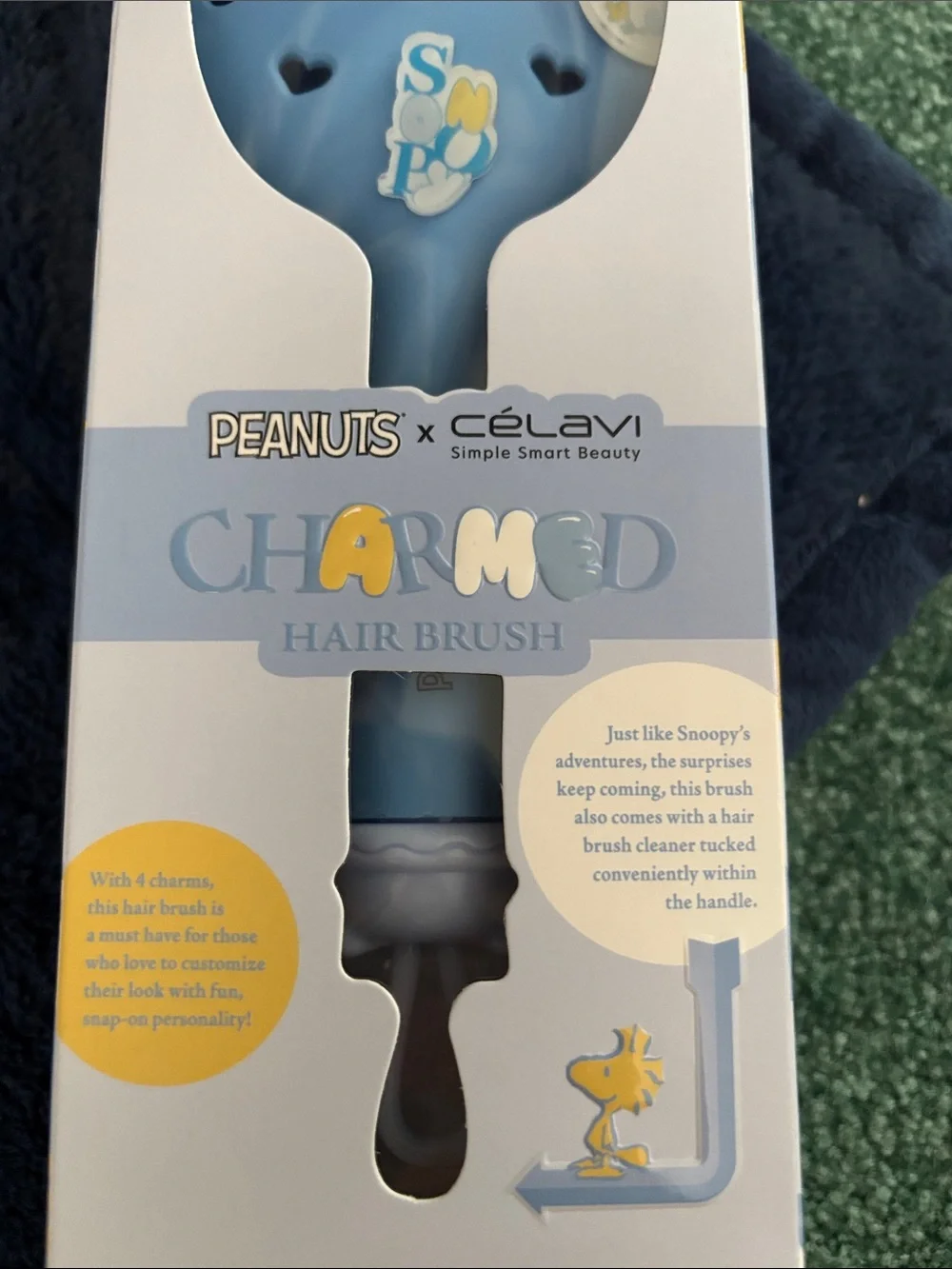 Célavi x Peanuts Snoopy Charm Hair Brush Blue NWT